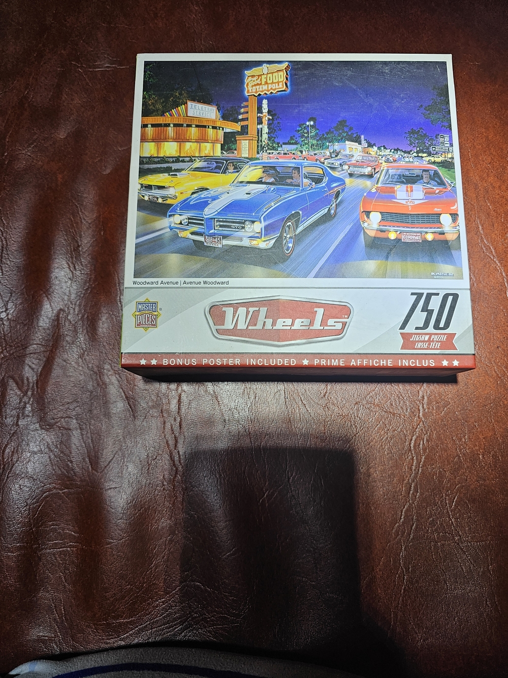 Wheels Woodward Ave 750 Piece Jigsaw Puzzle Cars Cruising Night